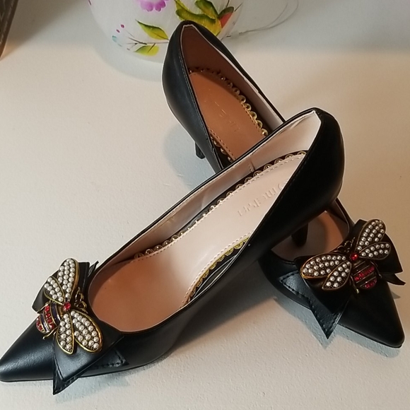 MELYA BLACK POINTED TOE PUMPS - Picture 2 of 6